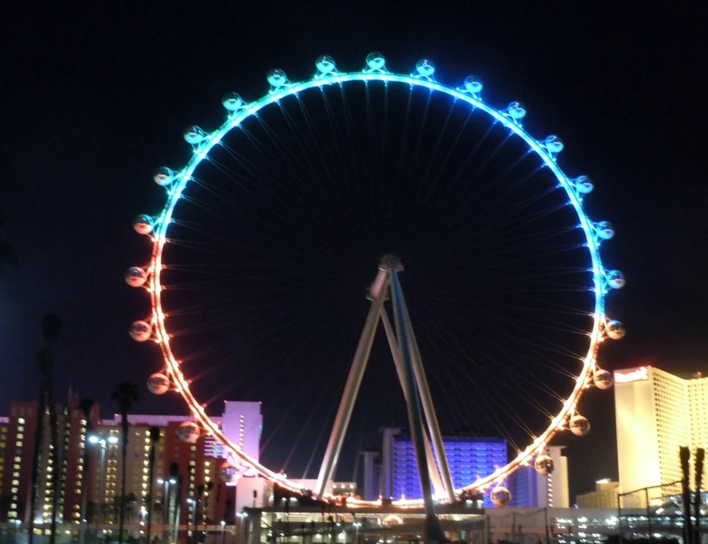 ferris wheel- sightseeing in vegas- highroller